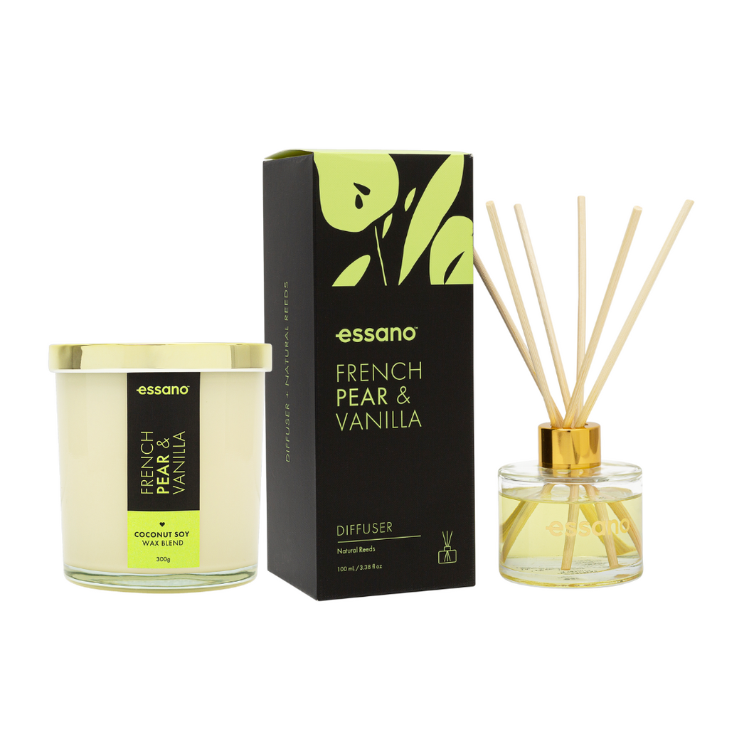 French Pear & Vanila Candle & Diffuser Bundle